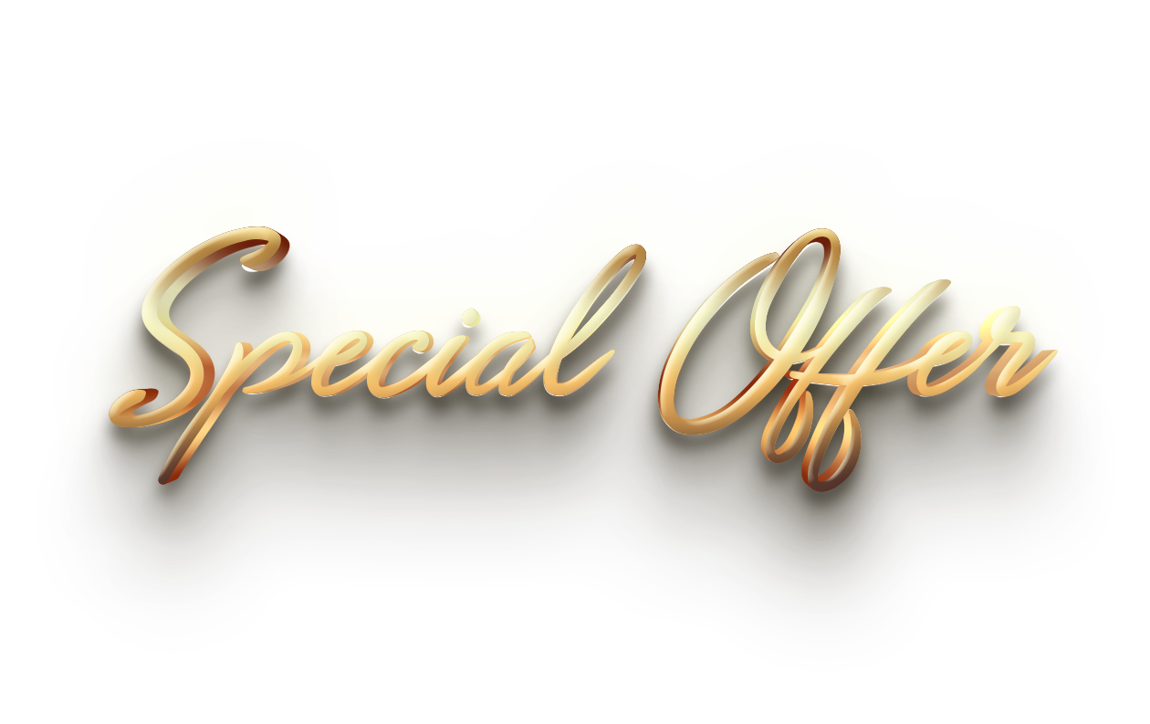 WORD SPECIAL OFFER gold 3D text effects art typography PNG images free